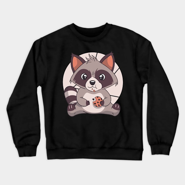 raccoon is cute and lovely animal Crewneck Sweatshirt by Midoart